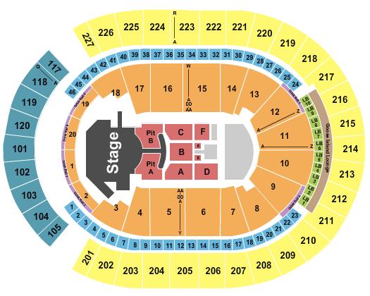 T-Mobile Arena Sammy Hagar Seating Chart